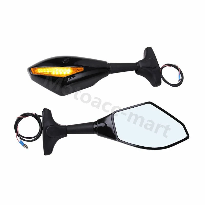 Светодиодные указатели поворота зеркала заднего вида для мотоциклов Yamaha YZF R1 R6 Suzuki GSXR США - Изображение 3 из 4