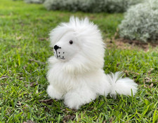 Handmade Alpaca Fur Lion, Stuffed Animal Lion, Handmade White Lion, Gift Ideas