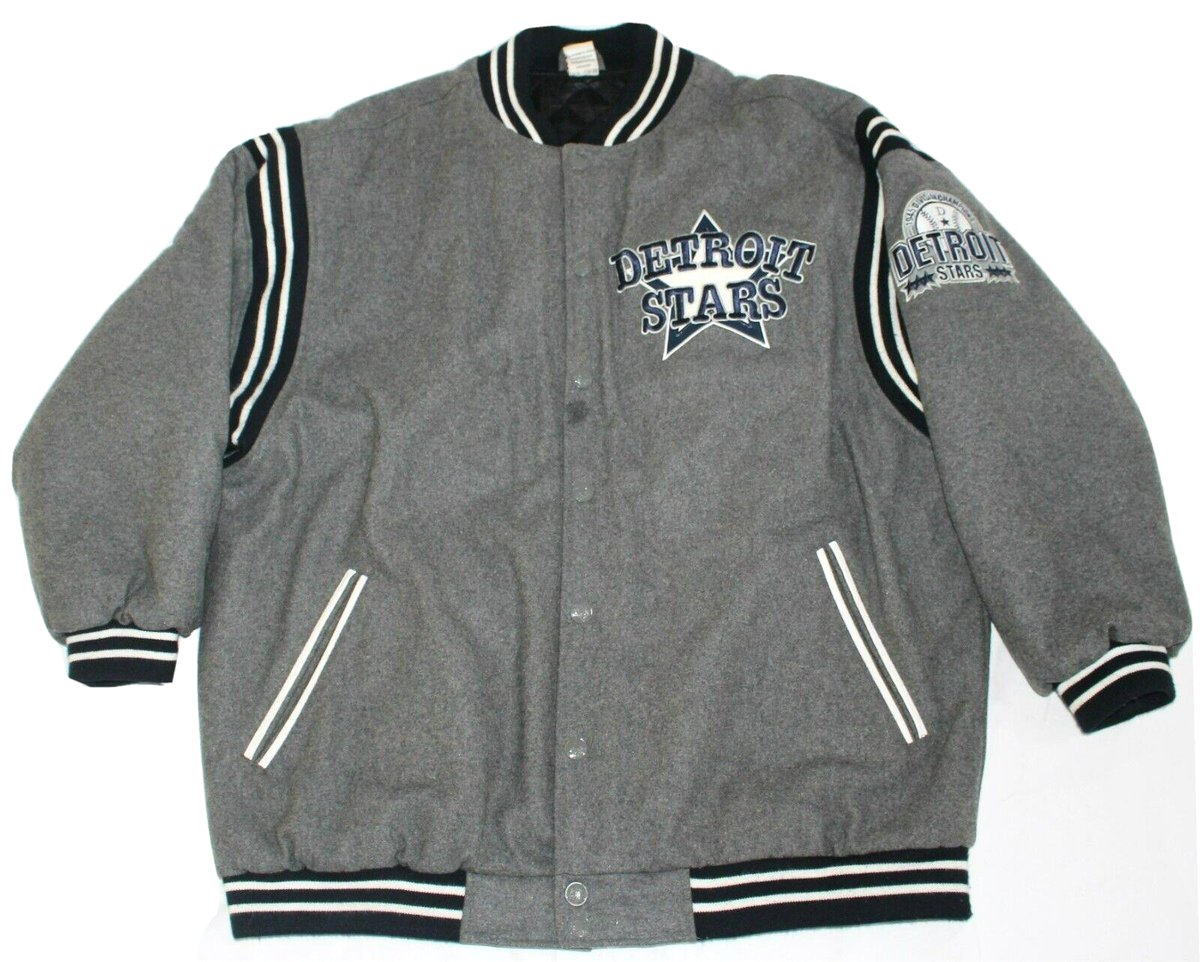 DETROIT STARS Negro League Baseball 1945 DIVISION CHAMPS Wool Jacket 4XL  Tigers