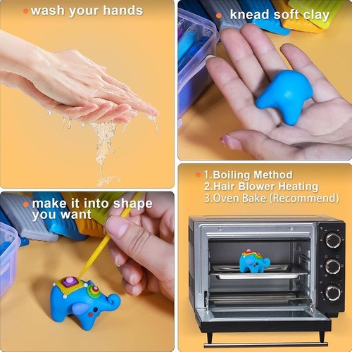 Educational 88 Color Polymer Clay Kit for Children - Perfect for DIY Crafts - Picture 7 of 10
