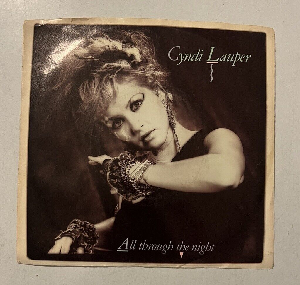Cyndi Lauper  "All through The Night" & "Witness"  NM 45rpm w/PS