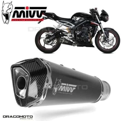 échappement TRIUMPH STREET TRIPLE 765 2021 2022 MIVV Delta Race Noir - Photo 1/4