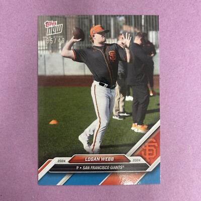 2024 Topps Now Opening Day Logan Webb #OD300 BLUE 35/49 GIANTS (H2)