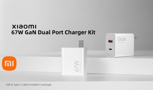 Chargeur Rapide Original Xiaomi 67W GaN avec 2 Ports Type-C&USB-A - Photo 2 sur 5