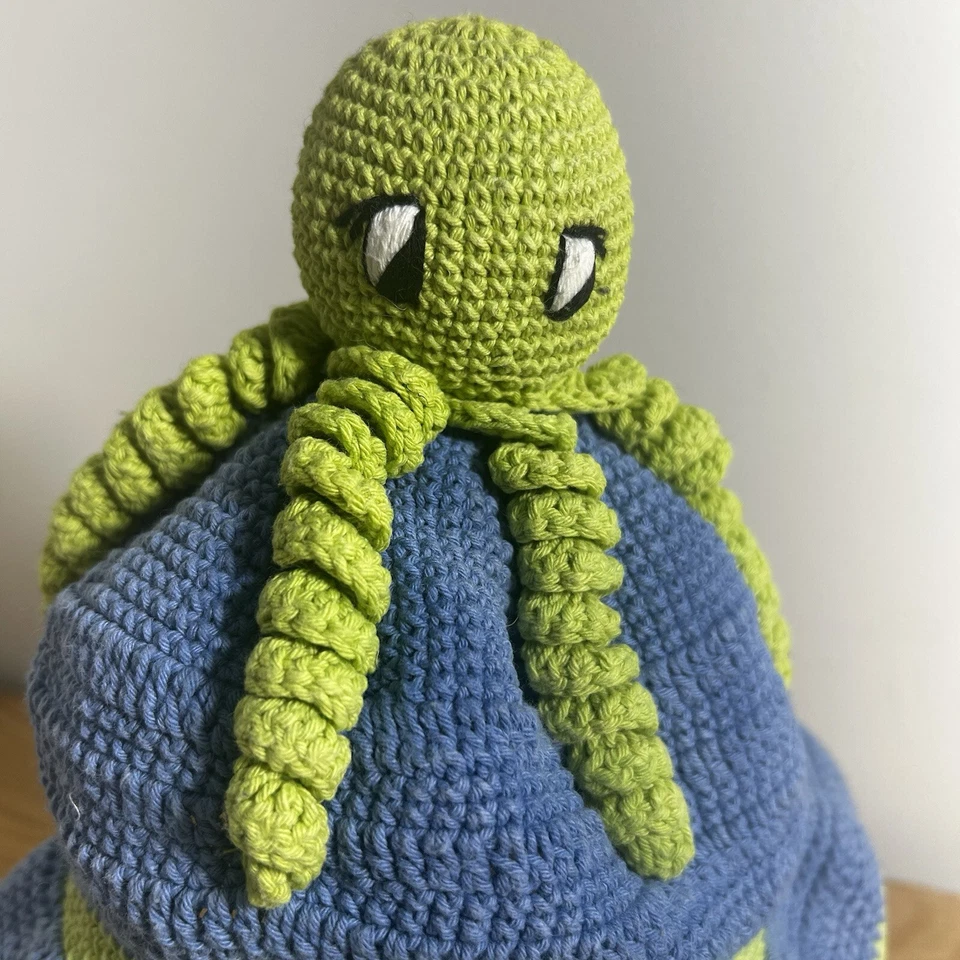 Boné SAN DIEGO HAT CO. DayLee Designs Octopus Sea Monster 1-2T azul verde - Imagem 2 de 4