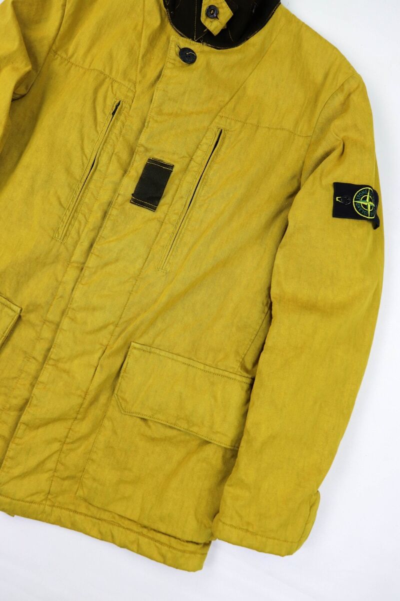 Men's Stone Island A/W 2005 Vintage 00s Yellow Lino-Flax Men's Stone Island A/W 2005 Vintage 00s Yellow Lino-Flax