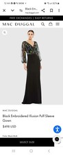 macduggal gown size 18 Embroidery top