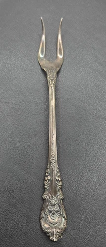 Wallace Sir Christopher Sterling Silver Short Handle Pickle / Olive Fork ~5 3/8"