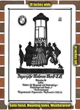 Metal Sign - 1919 BMW Bavarian Motor Works Munich- 10x14 inches
