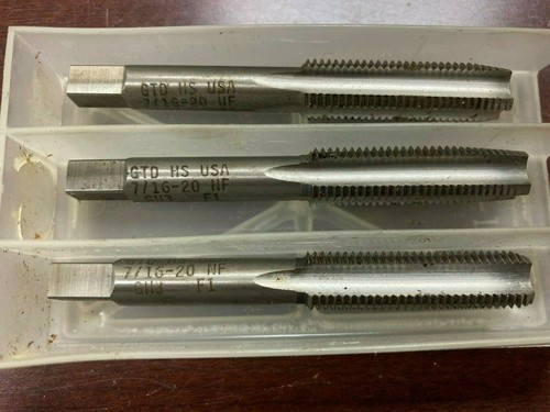 GTD 3 piece Tap set 7/16 20 NF - Picture 2 of 3