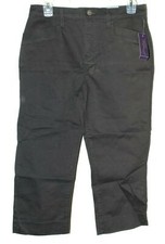 NYDJ LIFT TUCK CROP JEANS IN BLACK Size 6P P30074