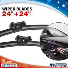 24" & 24" Windshield Wiper Blades Bracketless Highly clean ALL SEASON PREMIUM