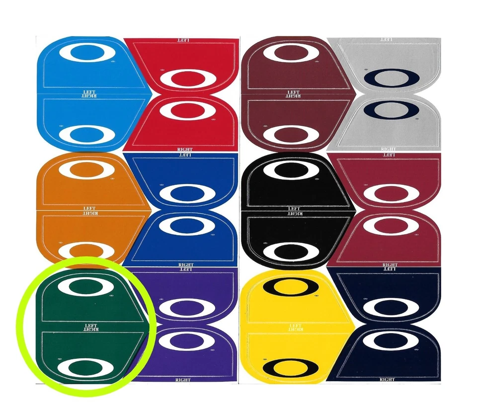 ONFIELD OAKLEY Football Helmet Visor Eye Shield Decals / Stickers - DARK GREEN