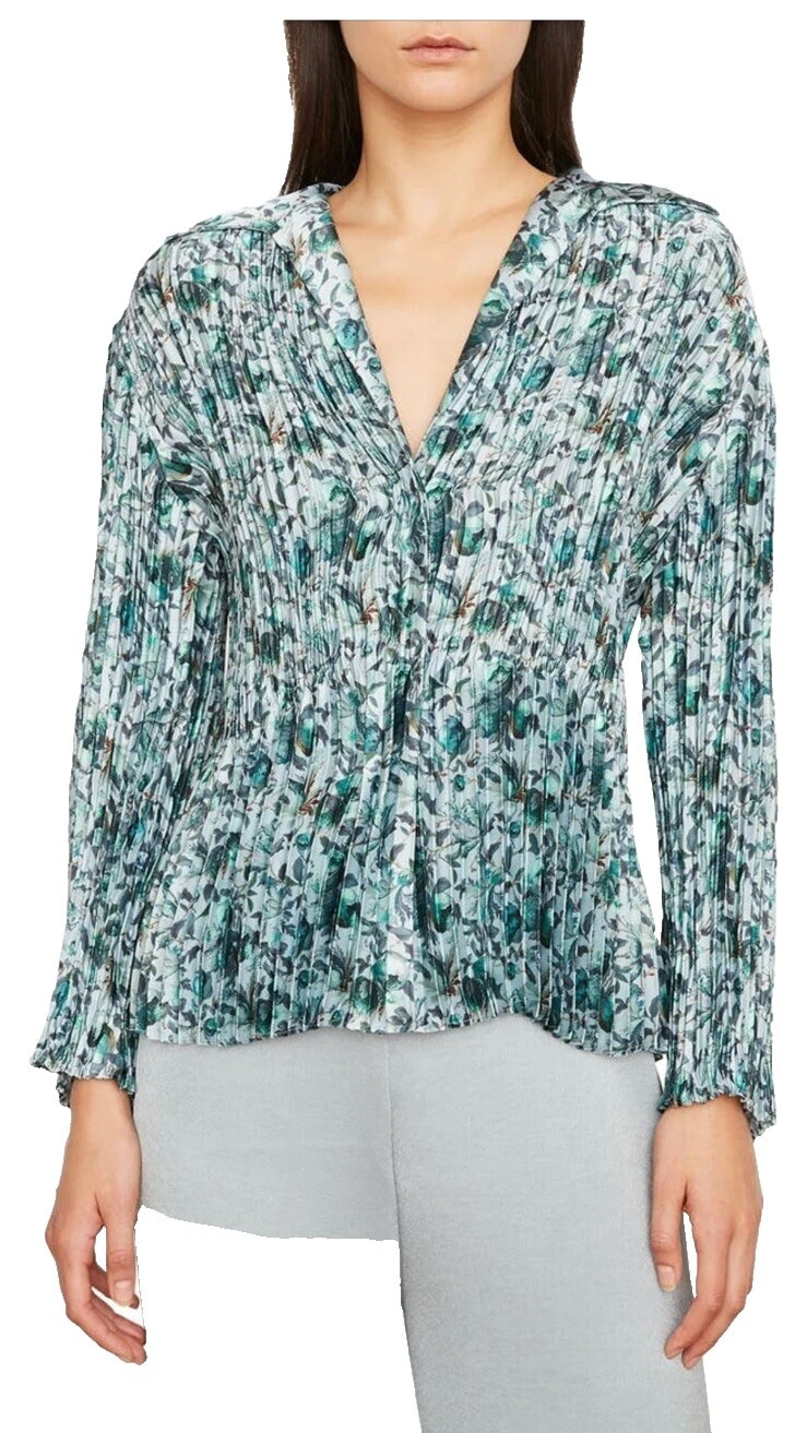 Топы женские Vince шелковые с цветочным узором