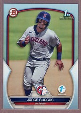 2023 Bowman 1st Edition Sky Blue #98 Jorge Burgos (Guardians)(1st)