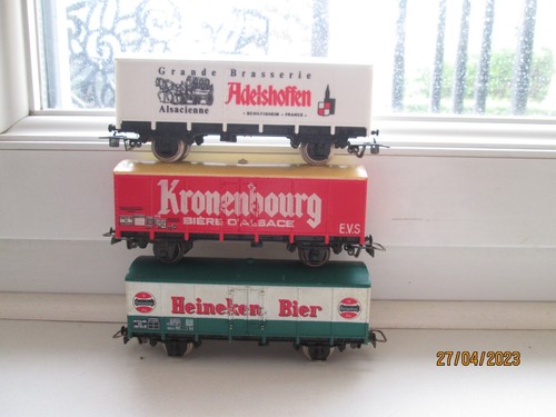 Lots De 3 Wagons Marchandises Publicitaire Jouef Sans Boîte Bon état D'usage