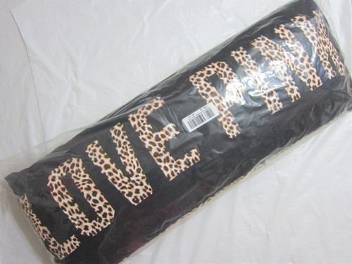 Victoria Secret Pink BLACK LEOPARD CHEETAH BODY PILLOW CASE + SHERPA BLANKET SET - Picture 7 of 8