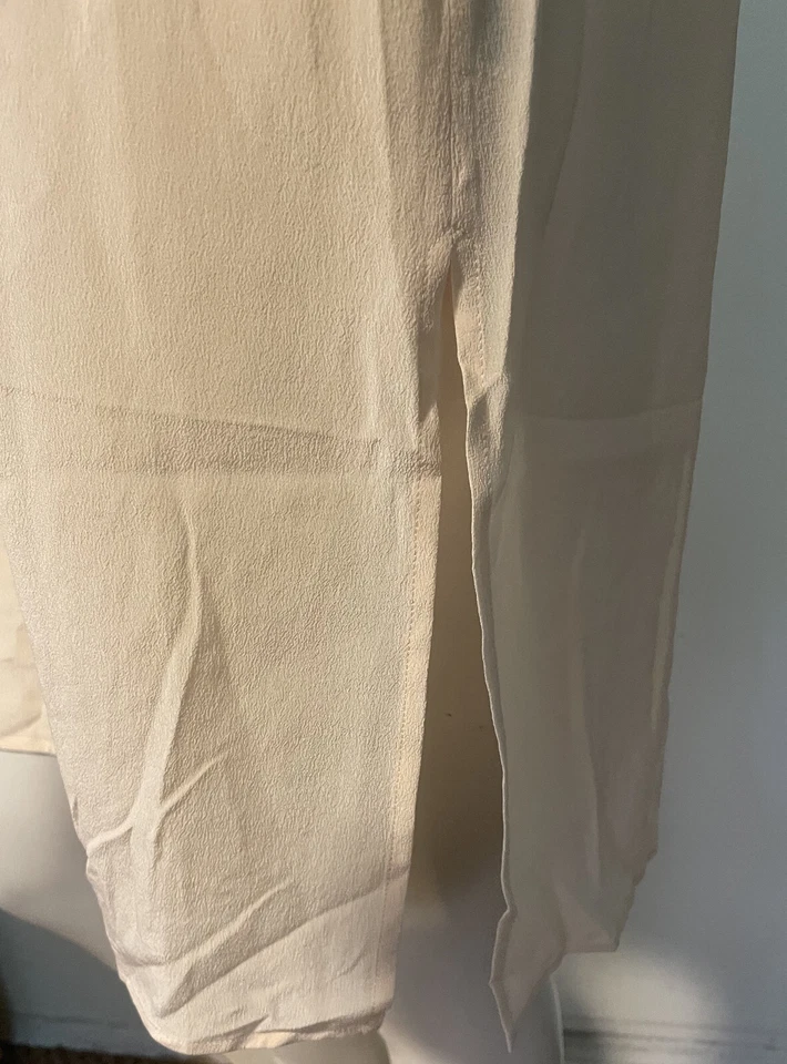 Camiseta sin mangas larga Eileen Fisher Shell rosa seda crepé de China M nueva con etiquetas Foto 4 de 4