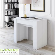 Tavolo consolle allungabile bianco 10 posti economico salvaspazio VIRGINIA