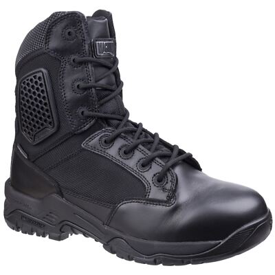 Magnum Strike Force 8.0 WP Side-Zip Leder Schwarz Sicherheitsstiefel Neu