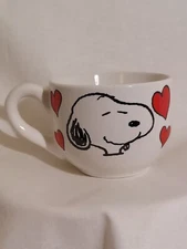 Snoopy And Woodstock Red Hearts Coffee Soup Mug Dan Dee International