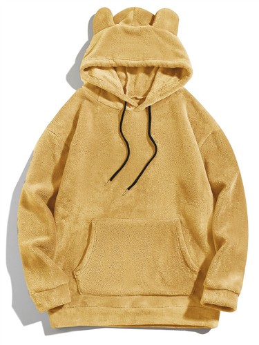 Fashion Mens Fleece Hoodie Workout Top Casual Hooded Coat Long Sleeve Sweatshirt - Picture 3 of 20