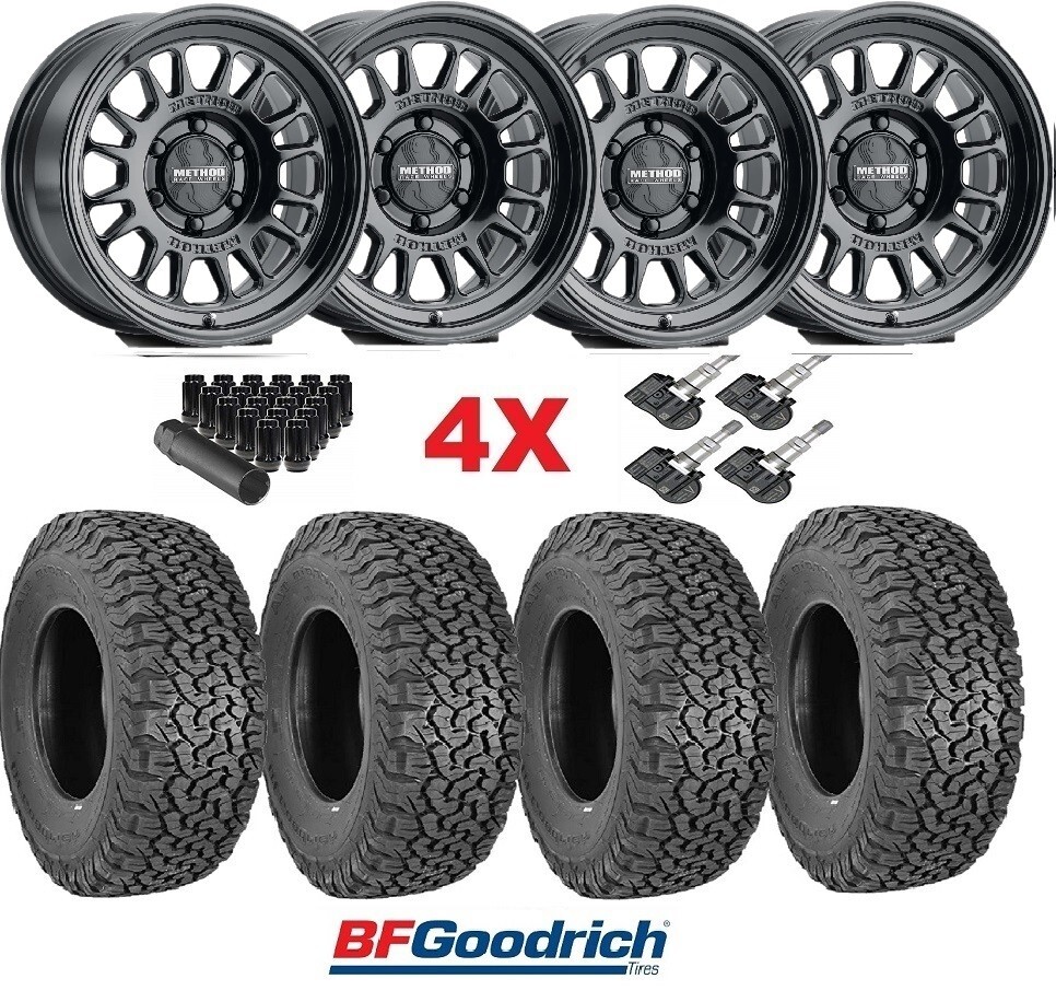 MR318 FIT TRD BLACK METHOD WHEELS RIMS TIRES 285 70 17 BFGOODRICH