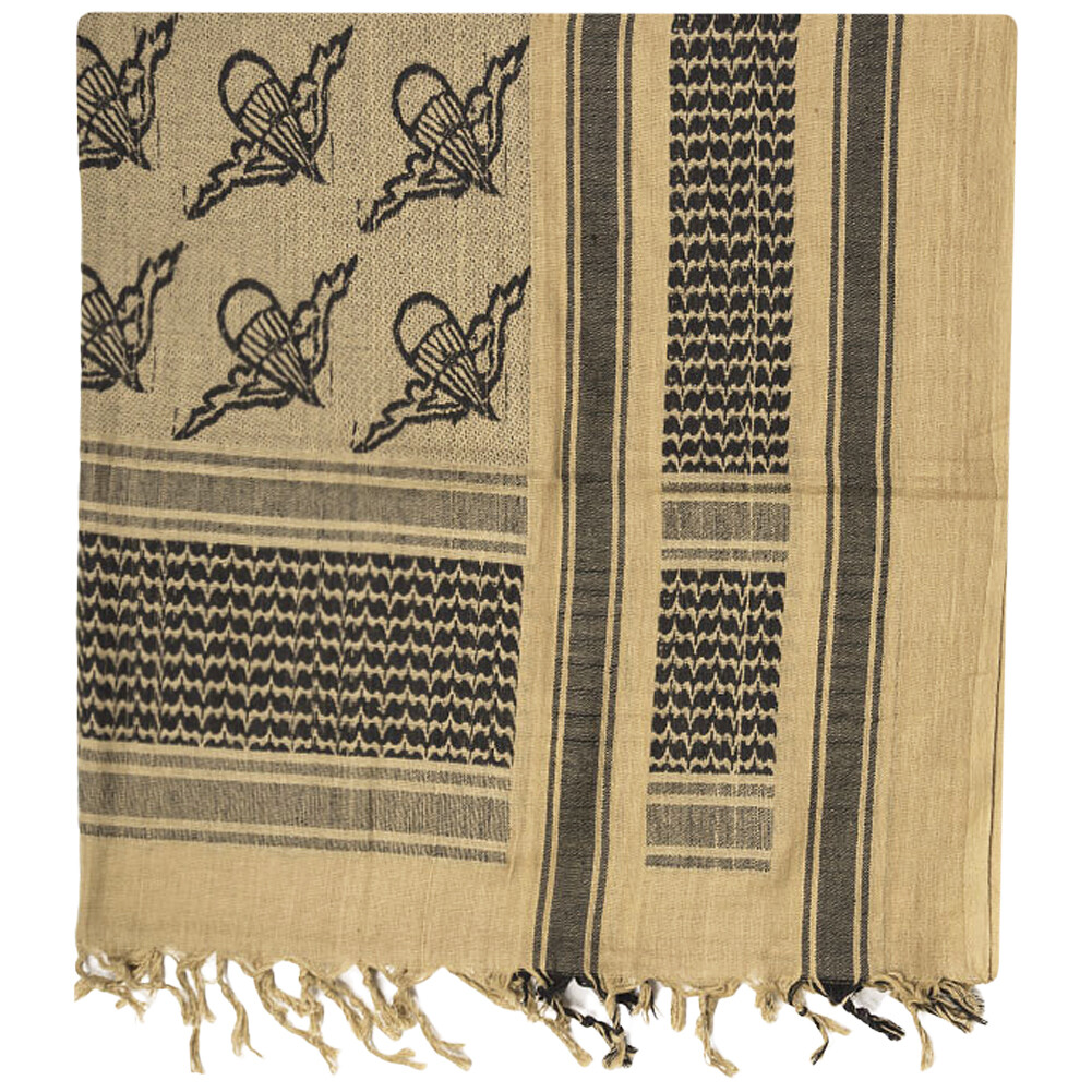 Mil-Tec Shemagh Sciarpa Paratrooper Esercito Bandana All'Aperto Coyote / Nero