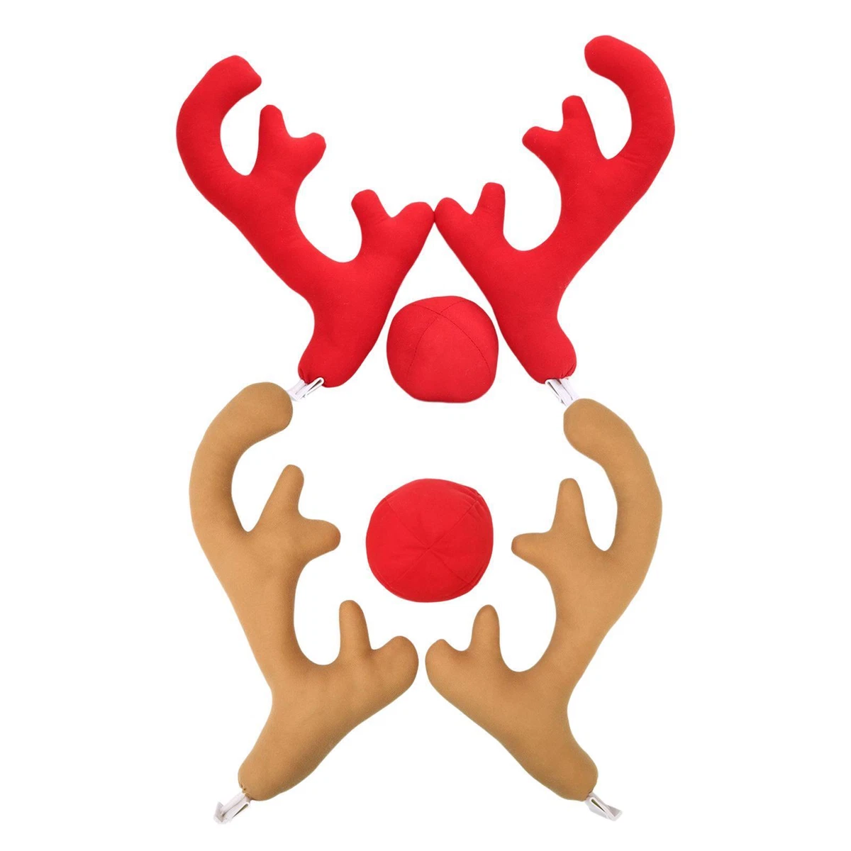 Reindeer antlers and red cheap nose
