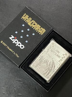 Zippo Little Busters Natsume Rin Silver Double Sided Processing 