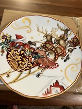 New Williams Sonoma Twas The Night Before Christmas Salad Plates S4, Santa