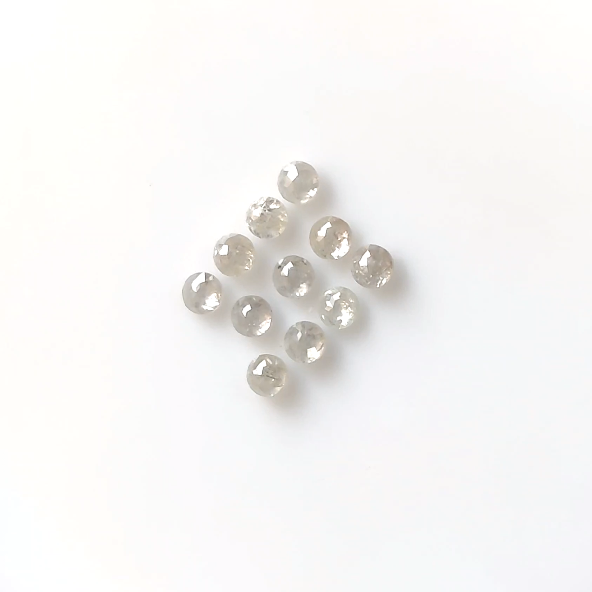1.43 CT Natural Loose Round Rose Cut Diamond 2.90 MM Grey Color