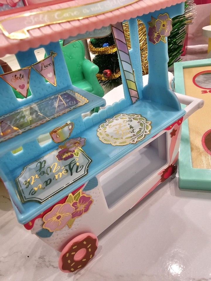 Larger Doll House Furniture Lot + Others. Tree Bed Light chair