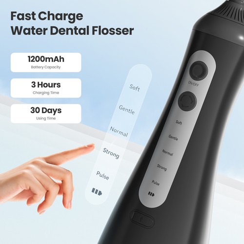 Professional Water Flosser Cordless Water Dental Flosser Travel Oral Irrigator - Picture 7 of 21
