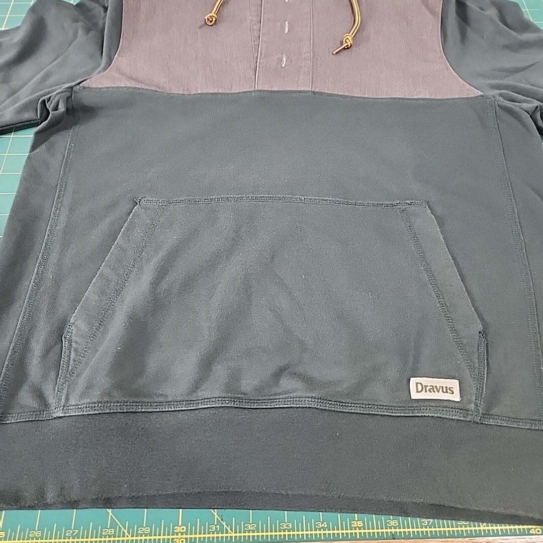 Dravus Pullover Jacket Medium Dark Green Hooded 1… - image 4