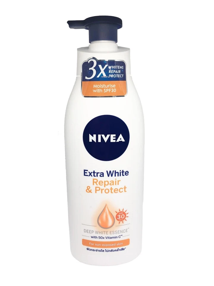 NIVEA Loción 350ml Nivea Extra Blanco Repara y Protege Con 50X Piel Corporal Foto 2 de 4