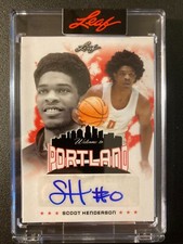 Scoot Henderson AUTO~RC #/776 Leaf Welcome/Portland 2023-24 Rookie Autograph SP