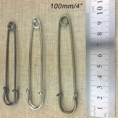 Extra Large Safety Pins 36pcs 4inch/100mm Heavy Duty Blanket Pins Steel Sprin... - Picture 5 of 8
