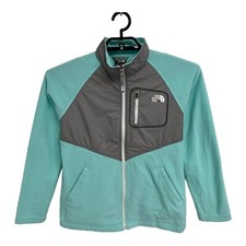 The North Face Girl's Long Sleeve Full Zip Up Fleece Jacket Size XL 18 