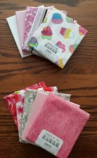 10 PINKS Designs by The Piece Fat Quarters 
