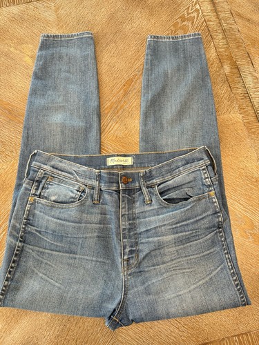 Madewell Blue Denim Skinny High Rise Pants Jeans Size 31 Waist 32” Inseam 28” - Picture 5 of 7