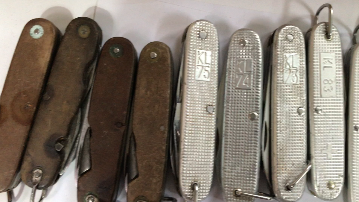 □１９２６年□DANSK◇２３cm◇ ◇ Victorinox ALOX SOLDIER OLD CROSS KL DutchArmy Knife DAK Silver