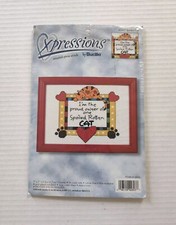 Bucilla Spoiled Cat Counted Cross Stitch Kit Kathy Davis Design Cat Lovers