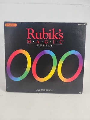 Vintage Rubik's Magic Puzzle Link the Rings 1986 Matchbox - NIB