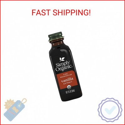 Simply Organic Pure Madagascar Vanilla Extract, 2-Ounce Glass Jar, Certified Org