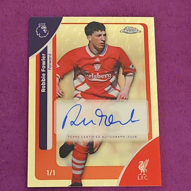 Topps Chrome Premier Lge 2026 Robbie Fowler Auto 1/1 Gold Superfractor Bookend🔥