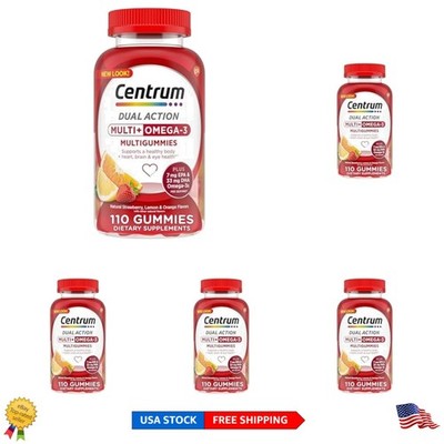 Gluten-Free MultiGummies Multi+ Omega 3 with B-Vitamins - 110 Count x 5 Bottles