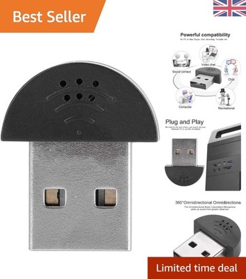 Kompaktes omnidirektionales USB-Mikrofon - Ideal für Spiele und Videokonferenzen