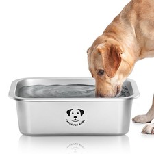 Stainless Steel Dog Bowls Large Dogs High Capacity Food Water 1.25 Gallons