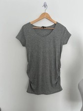 New Look Maternity Ruched Side T-Shirt – Grey Marl (UK 12 / EU 40)